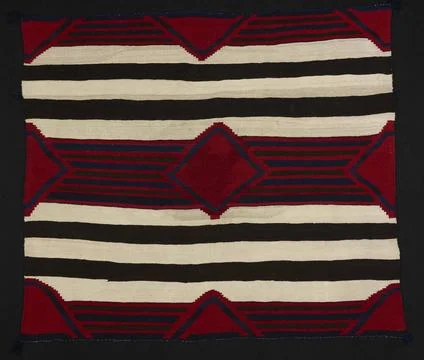 Chief Blanket (Third Phase) Made 1855 1865 Southwest. Navajo (DinÃ) blank. 스톡 사진
