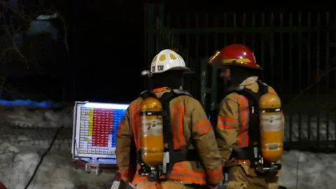 Chief at command post Stock Footage 105353998