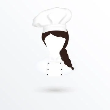 Chief cook vector icon. Isolated on white. Stock Illustration