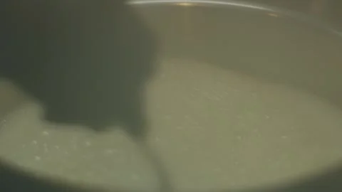 Chief is cooking at the cinematic kitchen Video stock 240868063