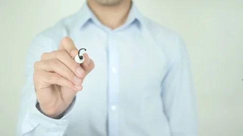 Chief Executive Officer, CEO, Writing On Transparent Screen Stock Footage