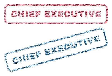 Chief Executive Text Textile Seal Stamp Watermarks Ilustración de archivo