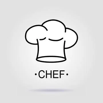 Chief hat icon on a gray background Ilustração Stock