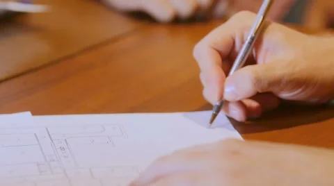 The chief manager put the list in documents Stock Footage 58017086