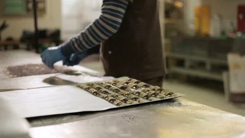 Chief manufacturing prepares sweets Vidéo 106472559