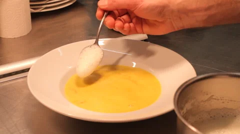 Chief preparing a plate Stock Footage 63602968