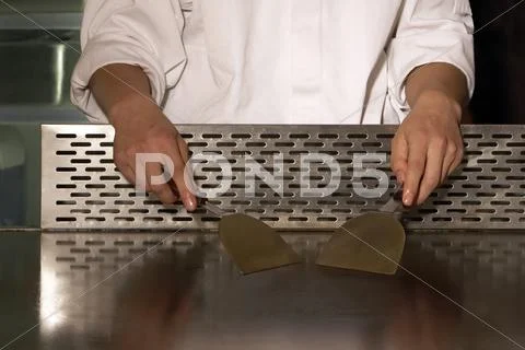 Chief ready for teppanyaki Stock Photos