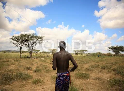The chief of samburu village Stock Photos