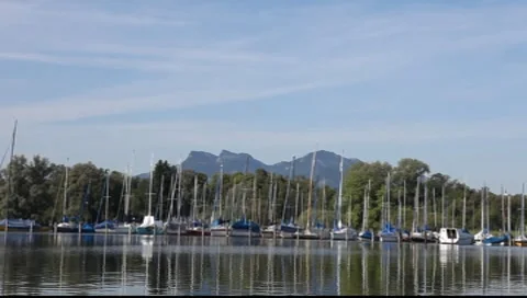 Chiemsee in Bavaria in Germany Stock Footage 8508223