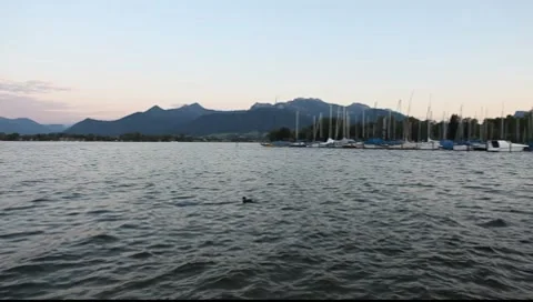 Chiemsee in Bavaria in Germany Stock Footage 8508228