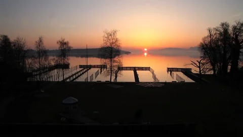 Chiemsee Sunrise Timelapse Stock Footage