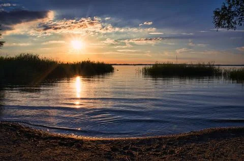 Chiemsee sunset Stock Photos