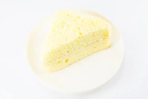 Chiffon cake on white background Stock Photos