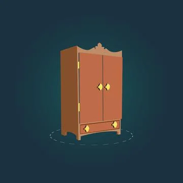Chiffonier vector illustration on blank background Stock Illustration