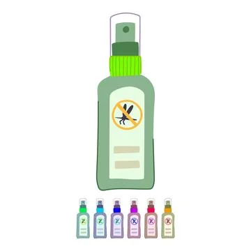 Chigger insect repellent vector cartoon graphic Stock Illustration