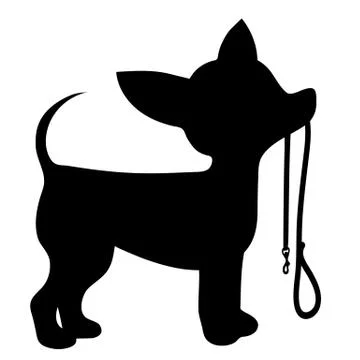 Chihuahua Leash Stock Illustration