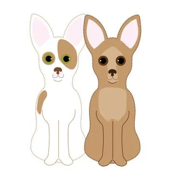 Chihuahuas Stock Illustration