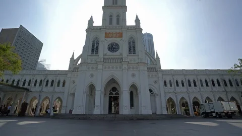 Chijmes Centre in Singapore Stock Footage 124366043