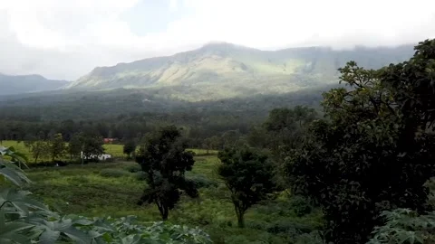 Chikamagaluru mountain range at day break in Karnataka, India. Stock Footage 156312841