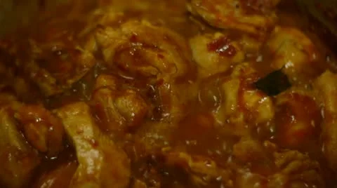 Chiken curry boiling Stock-Footage 11235031