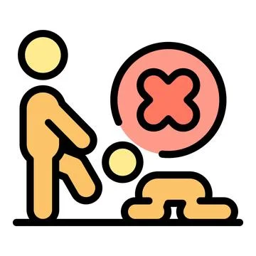 Child abuse icon vector flat Stock Illustration