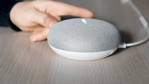 A child activates Google with a finger Stock Footage 120630540