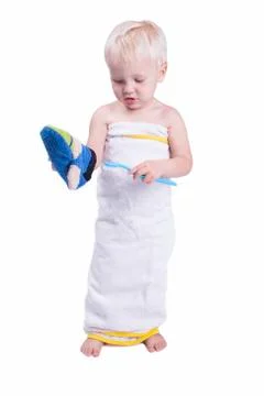 Child after bath Stock Photos