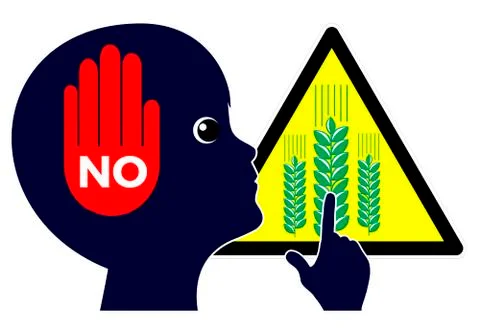 Child allergic to wheat Stock Illustration