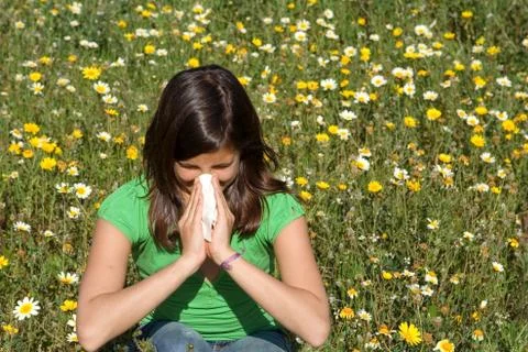 Child with allergy, hayfever or cold Stock Photos