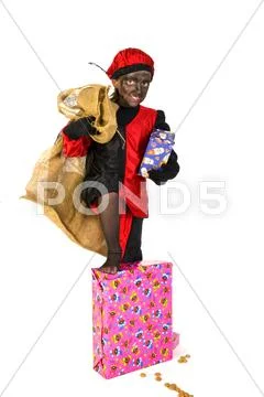 Child als black piet Stock Photos