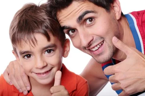 Child and father Stock Photos