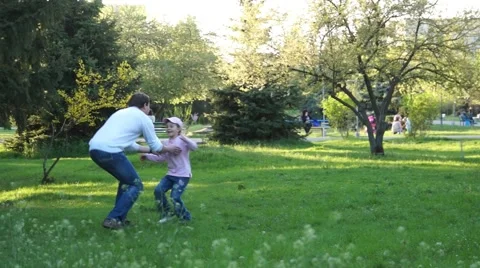 Child and Papa Stock Footage 50424276