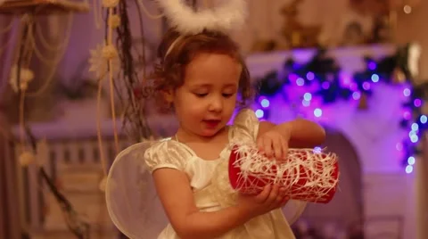 Child-angel Video stock 46066169