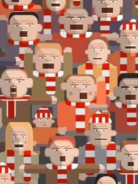 Child in an angry crowd Stock Illustration