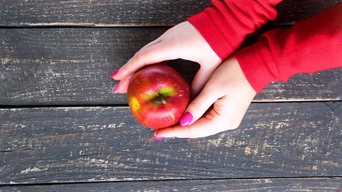 Child with apples and oranges. Stock Footage 87997003