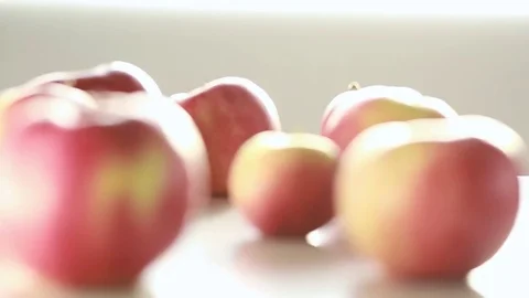  A child with apples. Stock Footage 81784534