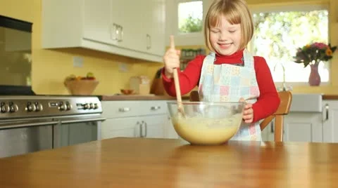 Child baking Stock Footage 22664876