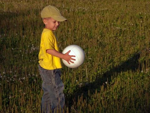 Child with ball Stock Photos