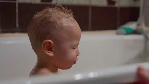 The child is bathing Stock Footage 170323958