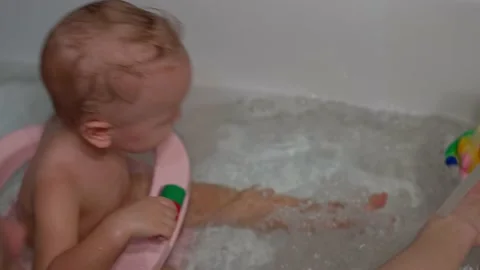 The child is bathing Stock Footage 170323989