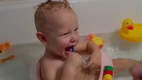 The child is bathing Stock Footage 170324058