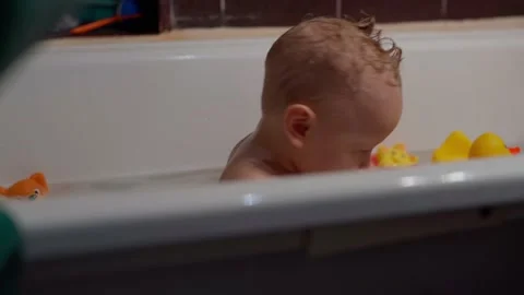 The child is bathing Stock Footage 170324075