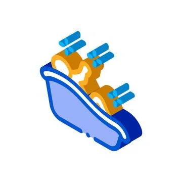 Child bathing isometric icon vector illustration color Stock Illustration