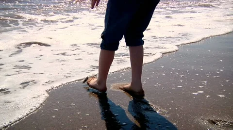 Child on beach Stock Footage 22666288