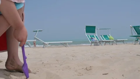 Child on the beach Stock Footage 114580546