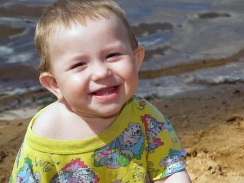 Child on beach Stock Photos