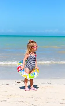 Child at the beach Stock Photos