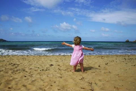 Child on beach Stock Photos