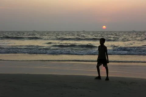 Child on the Beach Stock Photos