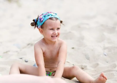 Child at the beach Stock Photos